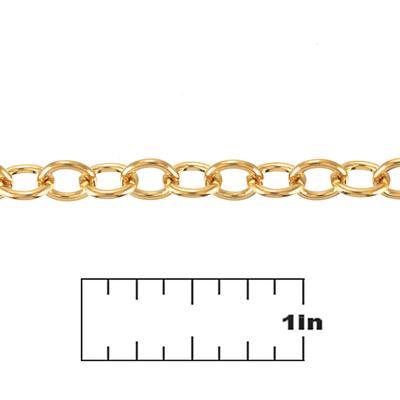 6mm Gold Plated Cable Chain - Goody Beads