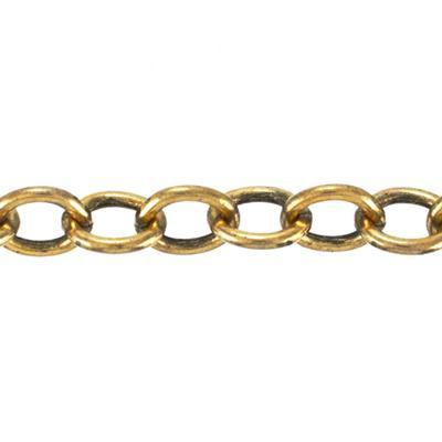 6mm Antique Gold Plated Cable Chain - Goody Beads