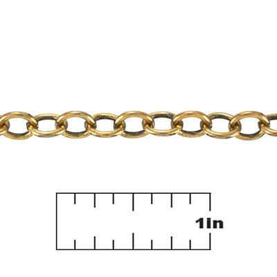 6mm Antique Gold Plated Cable Chain - Goody Beads