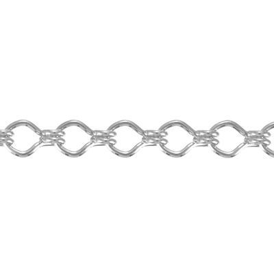 4mm Silver Plated Ladder Chain - Goody Beads