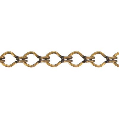 4mm Antique Gold Plated Ladder Chain - Goody Beads