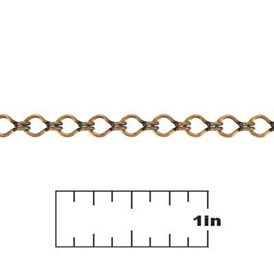 4mm Antique Gold Plated Ladder Chain - Goody Beads