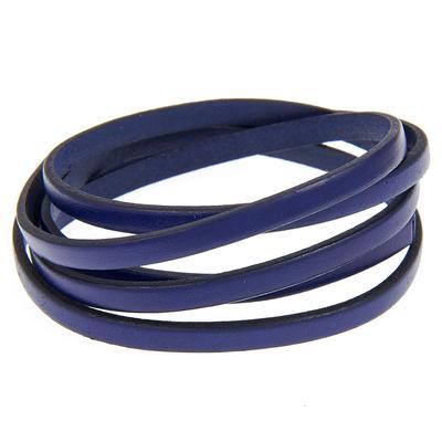 5mm Navy Flat Leather - Goody Beads