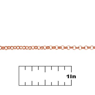 2mm Rose Gold Plated Rollo Chain - Goody Beads