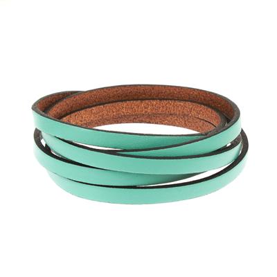 5mm Pastel Emerald Flat Leather - Goody Beads