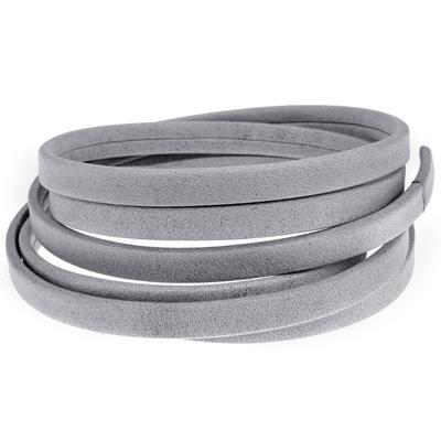 5mm Soft Grey Arizona Flat Leather - Goody Beads