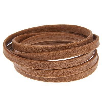 5mm Saddle Brown Arizona Flat Leather - Goody Beads