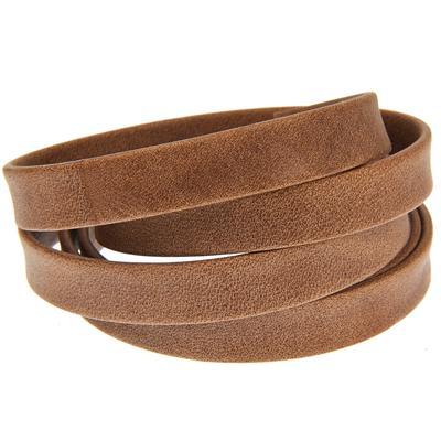 10mm Saddle Brown Arizona Flat Leather - Goody Beads