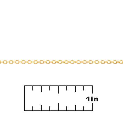 1.3mm Gold Plated Cable Chain - Goody Beads