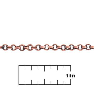 3.4mm Antique Copper Plated Double Cable Chain - Goody Beads
