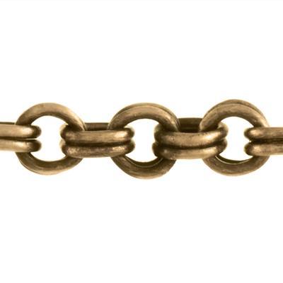 3.4mm Brass Oxide Plated Double Cable Chain - Goody Beads