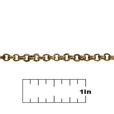 3.4mm Brass Oxide Plated Double Cable Chain - Goody Beads