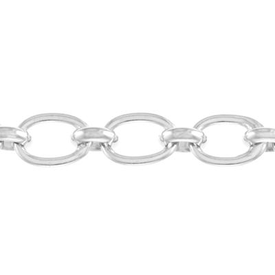 4.7mm Imitation Rhodium Plated Link & Connector Chain Link - Goody Beads