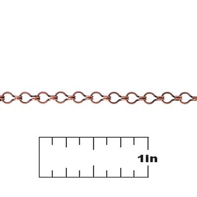 3mm Antique Copper Plated Ladder Chain - Goody Beads