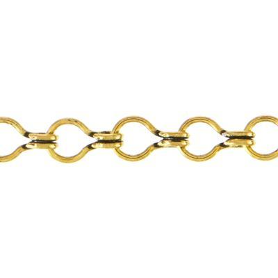 3mm Antique Gold Plated Ladder Chain - Goody Beads