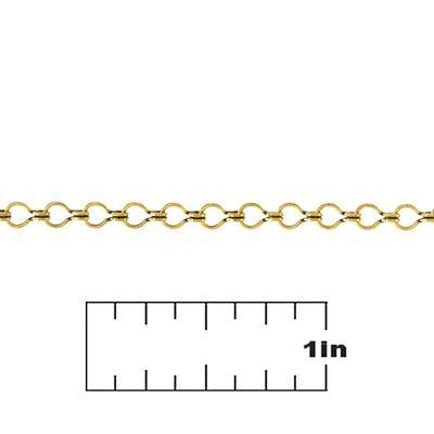3mm Antique Gold Plated Ladder Chain - Goody Beads
