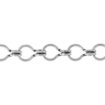 3mm Antique Silver Plated Ladder Chain - Goody Beads