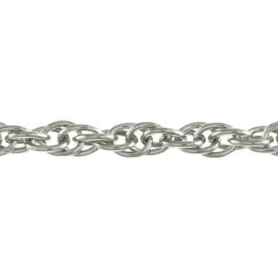 2.5mm Imitation Rhodium Plated Soldered Rope Chain - Goody Beads