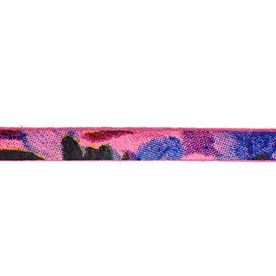 5mm Pink Floral  Water Color Flat Leather - Goody Beads