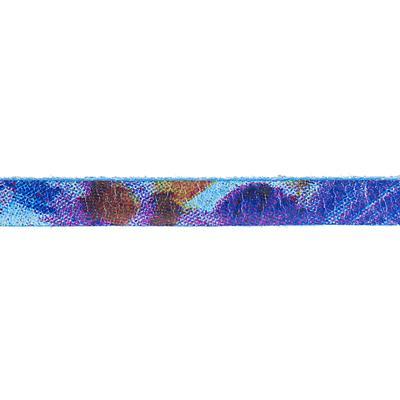 5mm Blue Floral  Water Color Flat Leather - Goody Beads