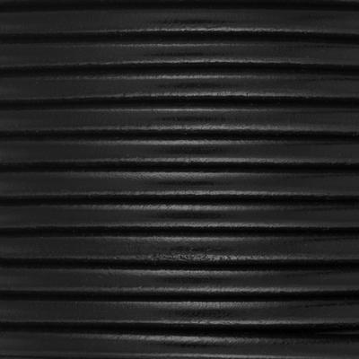 5mm Black Round Premier Italian Leather Cord - Goody Beads