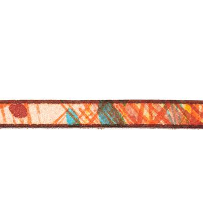 5mm Red, Orange, and Yellow Ornate Printed Flat Leather - Goody Beads
