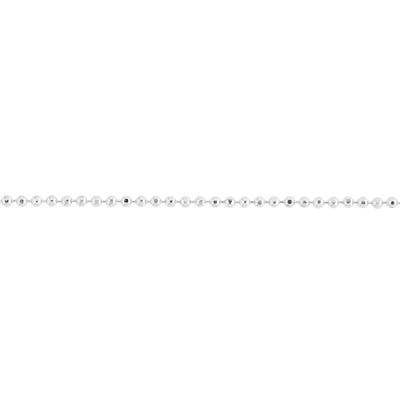 1.5mm Silver Plated Diamond Cut Ball Chain - Goody Beads