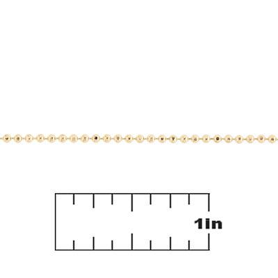 1.5mm Gold Plated Diamond Cut Ball Chain - Goody Beads