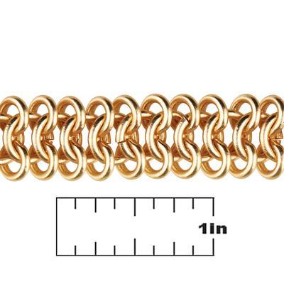 11mm Satin Hamilton Gold Elegant Chain Maille