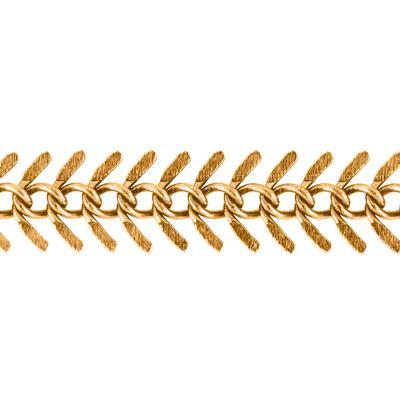 13mm Satin Hamilton Gold Textured Fishbone Chain - Goody Beads