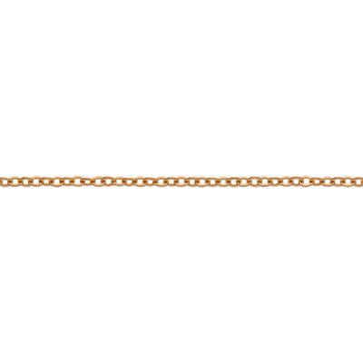 1.7mm Satin Hamilton Gold Plated Cable Chain - Goody Beads