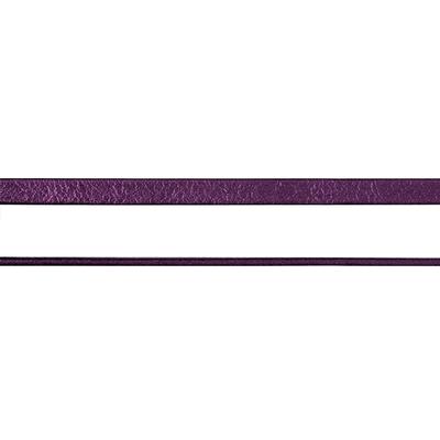 5mm Purple Pearl Metallic Flat Leather - Goody Beads