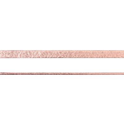 5mm Rose Gold Pearl Metallic Flat Leather - Goody Beads