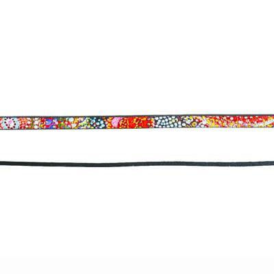 5mm Fireworks Printed Flat Leather - Goody Beads