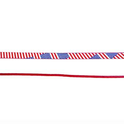 5mm American Flag Printed Flat Leather - Goody Beads