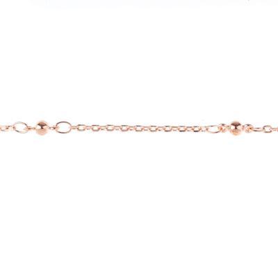 2.8mm Rose Gold Plated Fine Ball and Link Chain - Goody Beads