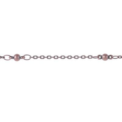 2.8mm Antique Copper Fine Ball and Link Chain - Goody Beads