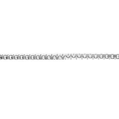 1.2mm Silver Plated Solid Brass Box Rolo Chain - Goody Beads