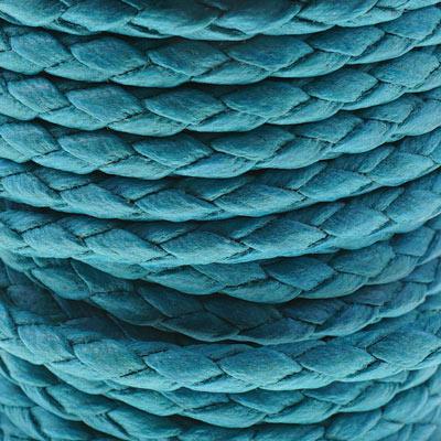 3mm Turquoise Braided Cotton Bolo Vegan Leather Cord - Goody Beads