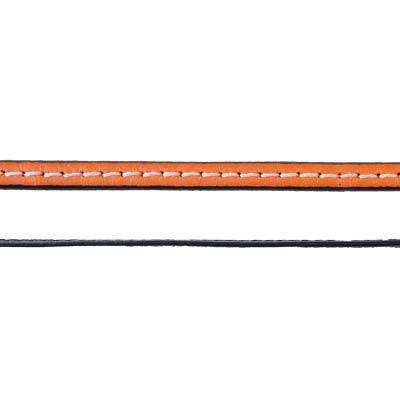 5mm Rust Stitched Flat Leather - Goody Beads