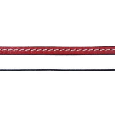 5mm Red Stitched Flat Leather - Goody Beads