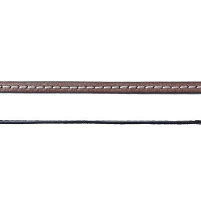 5mm Metallic Brown Stitched Flat Leather - Goody Beads