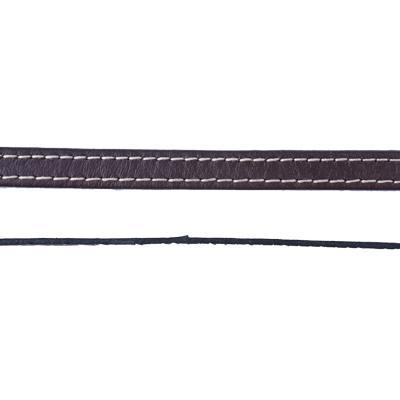 10mm Black Stitched Flat Leather - Goody Beads