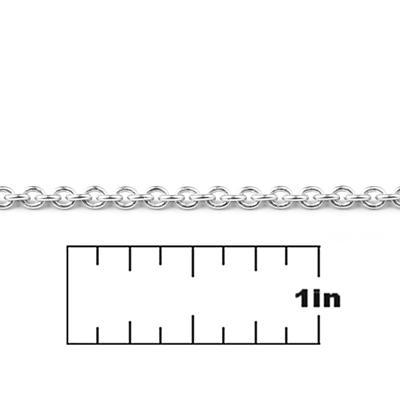 2.2mm Silver Plated Tiny Oval Chain - Goody Beads