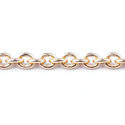 2.2mm Gold Plated Tiny Oval Chain - Goody Beads
