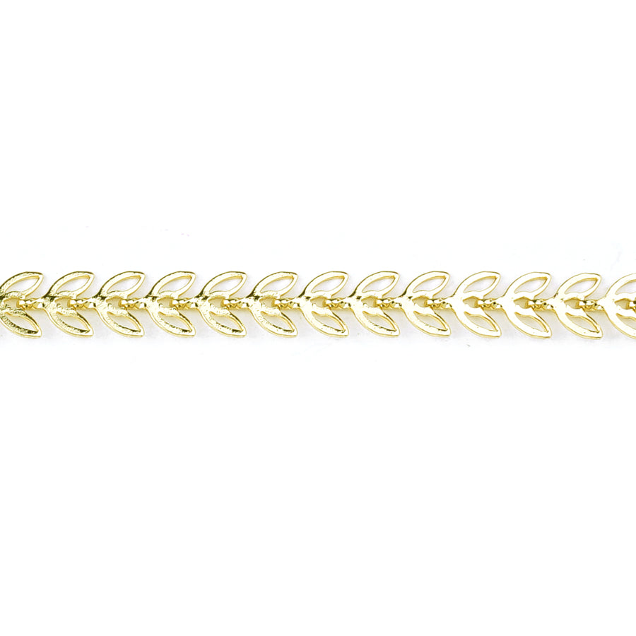 6.4mm Bright Gold Butterfly Chevron Chain - Goody Beads