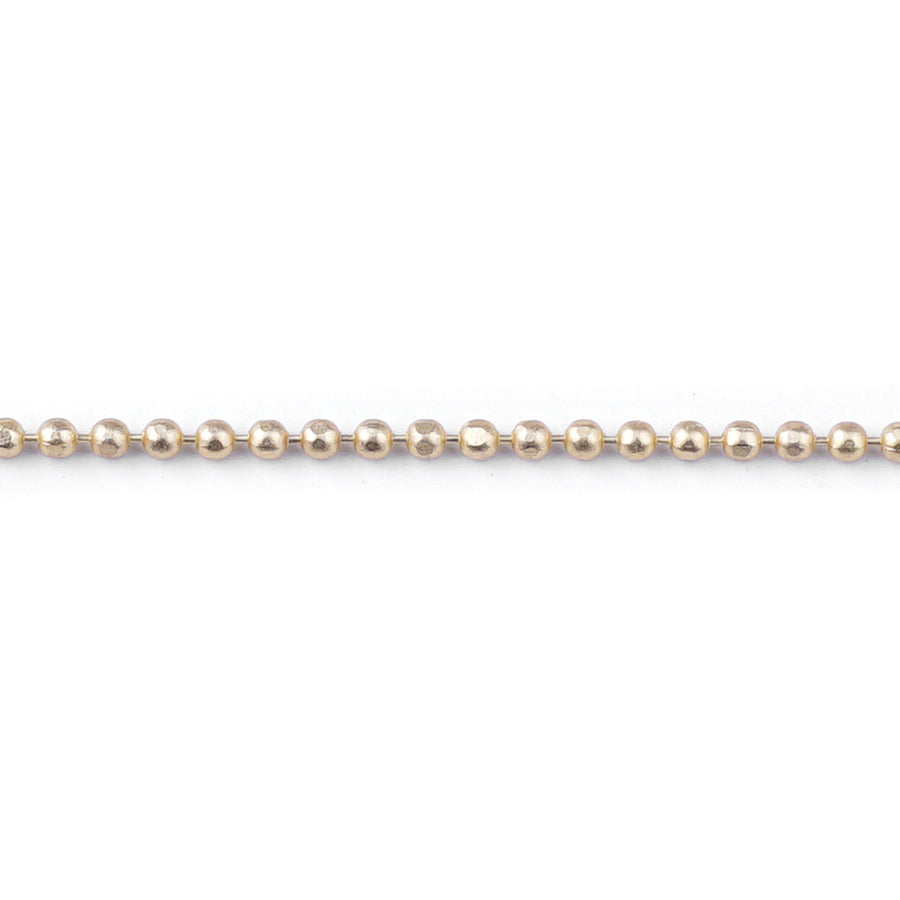 1.5mm Satin Hamilton Gold Plated Diamond Cut Ball Chain - Goody Beads