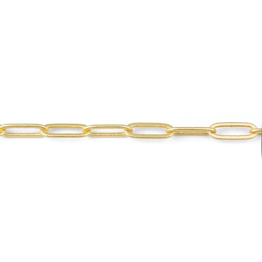 11.9mm Matte Gold Paperclip Cable Chain - Goody Beads