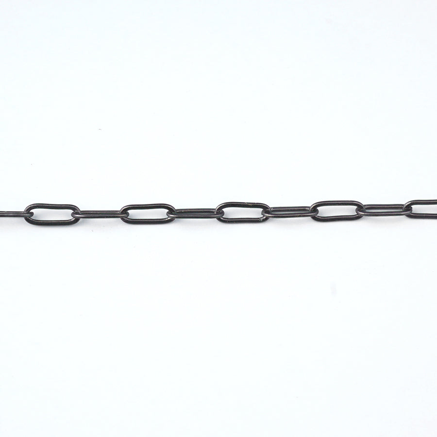 8.4mm Matte Gunmetal Small Paperclip Cable Chain - Goody Beads