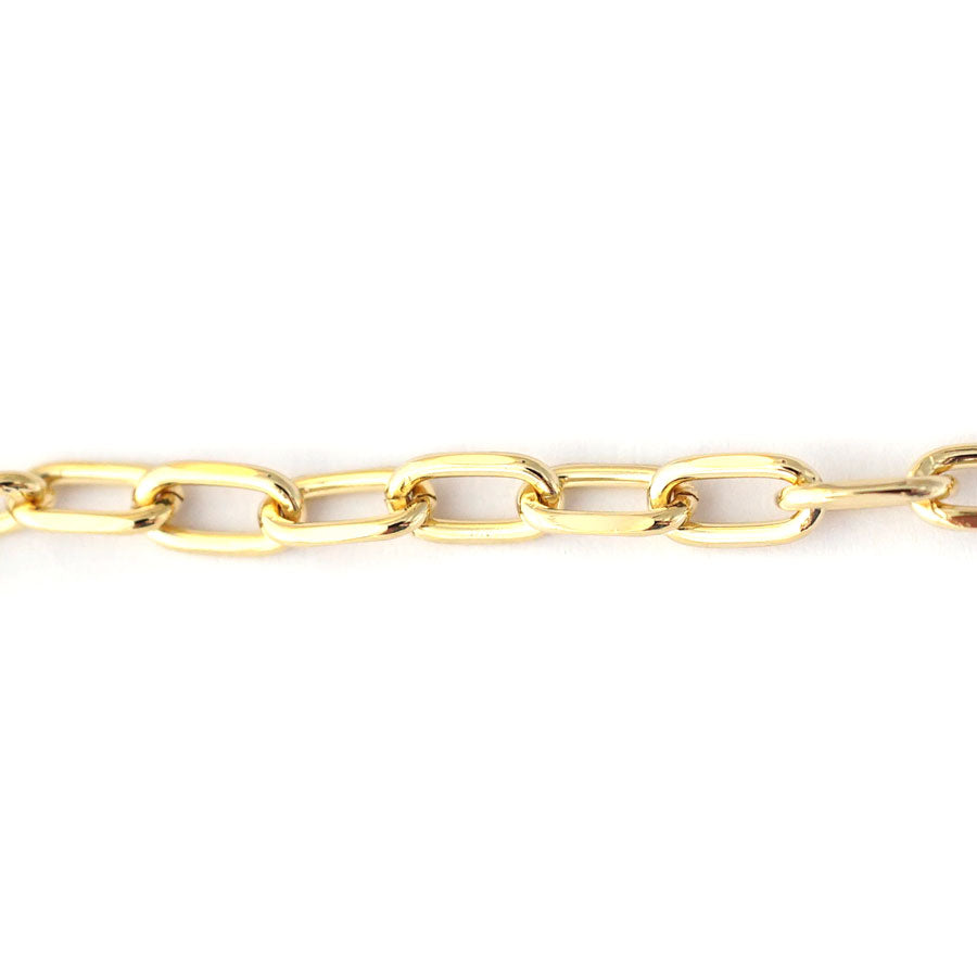 10.9mm Gold Finish Steel Paperclip Cable Chain - Goody Beads